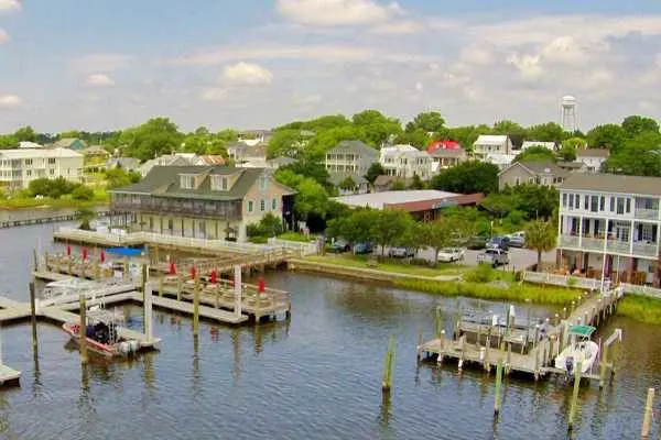 Swansboro NC historic waterfront White Oak River