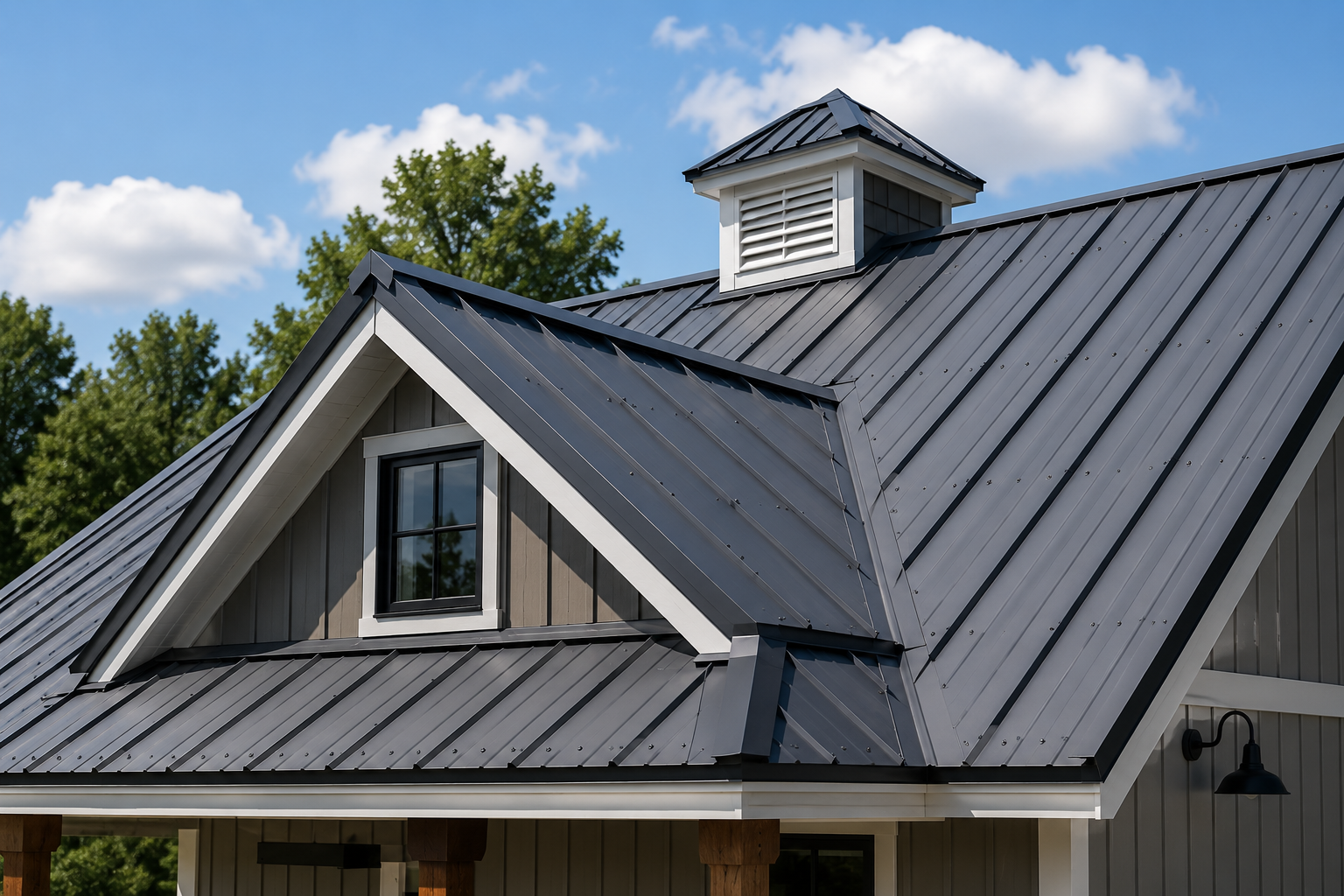 Exposed fastener metal roof